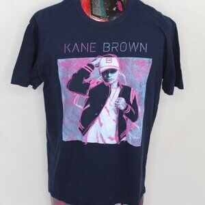 Kane Brown Concert Size XL Blue Live Forever Tour Short Sleeve Tshirt